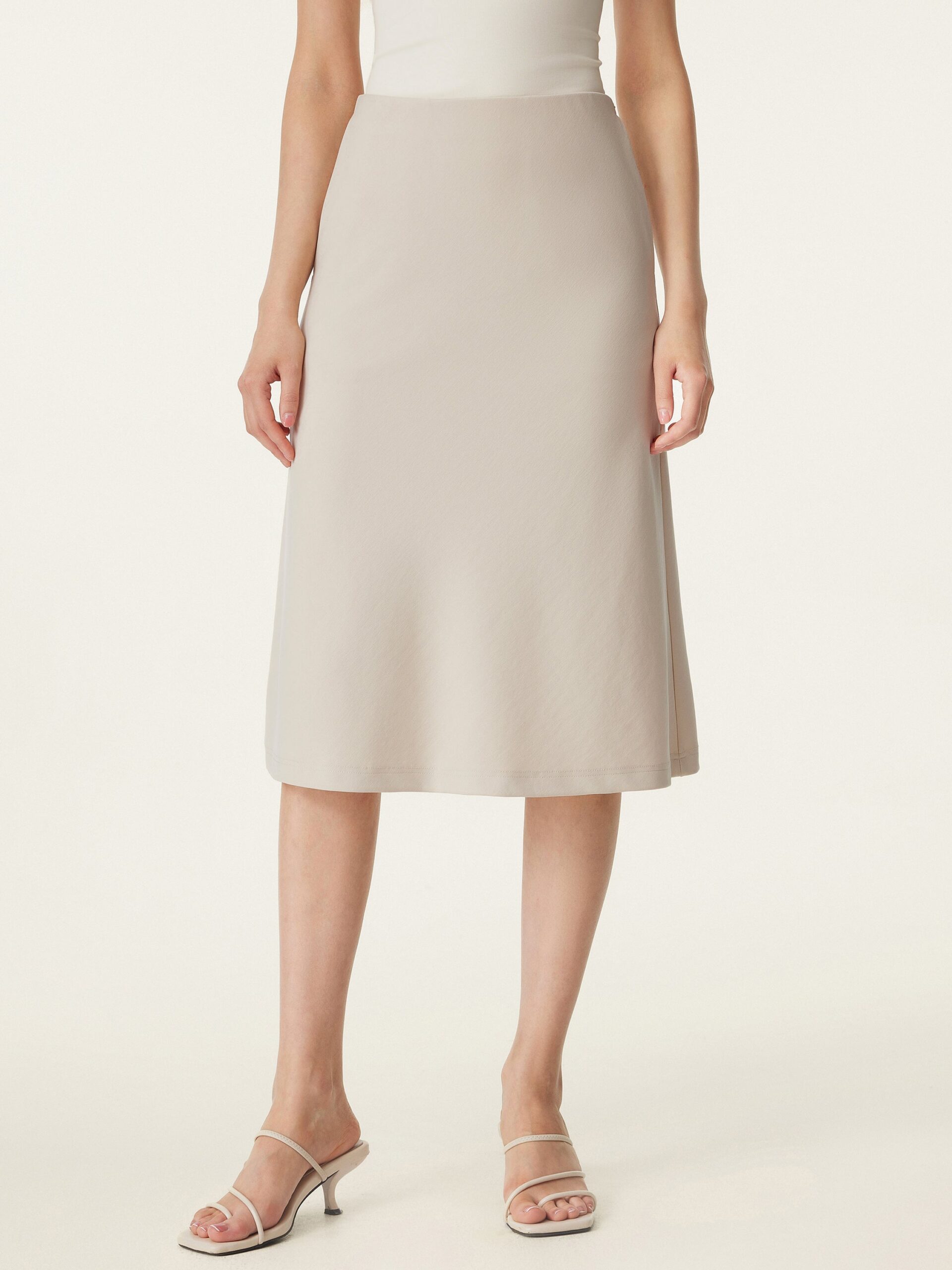 A-Linien-Midirock mit Taschen