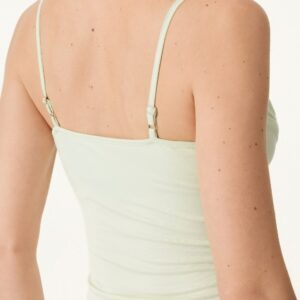 Alternative view of Verstellbare Spaghettiträger, seitlich gerafft, neuer, luftiger Brami