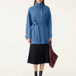 Alternative view of Eleganter Mantel von FuzzLuxe mit Stehkragen und Gürtel
