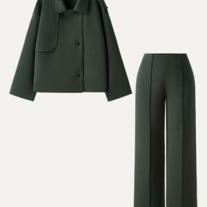 Alternative view of 2-teiliges Set: Mantel mit wandelbarem Kragen und Knöpfen & Komforthose mit Bauchkontrolle