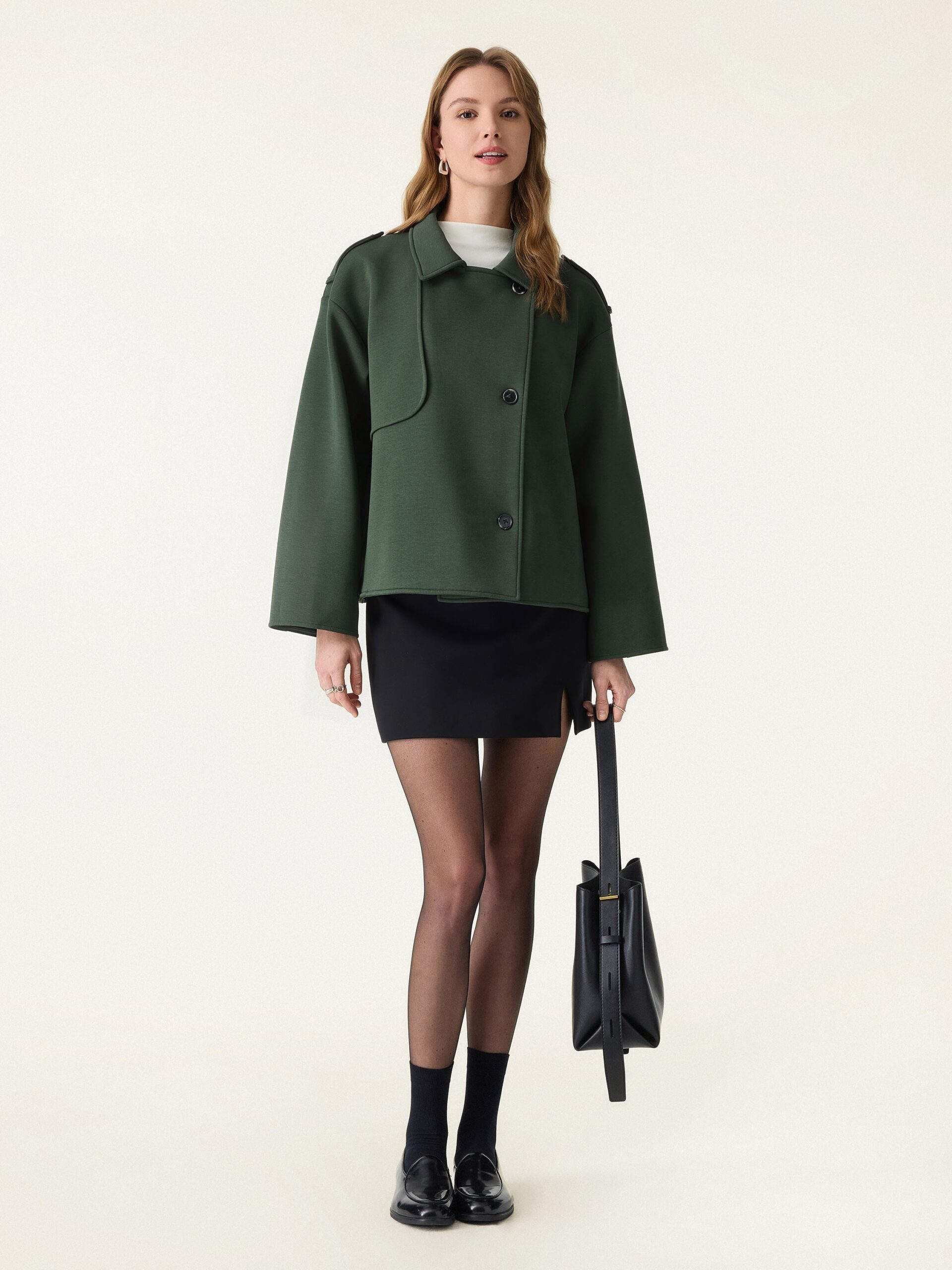 2-teiliges Set: Mantel mit wandelbarem Kragen und Knöpfen & Komforthose mit Bauchkontrolle - Image 7