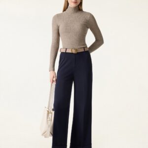 Alternative view of Rollkragenpullover, weit gerippt, langärmelig