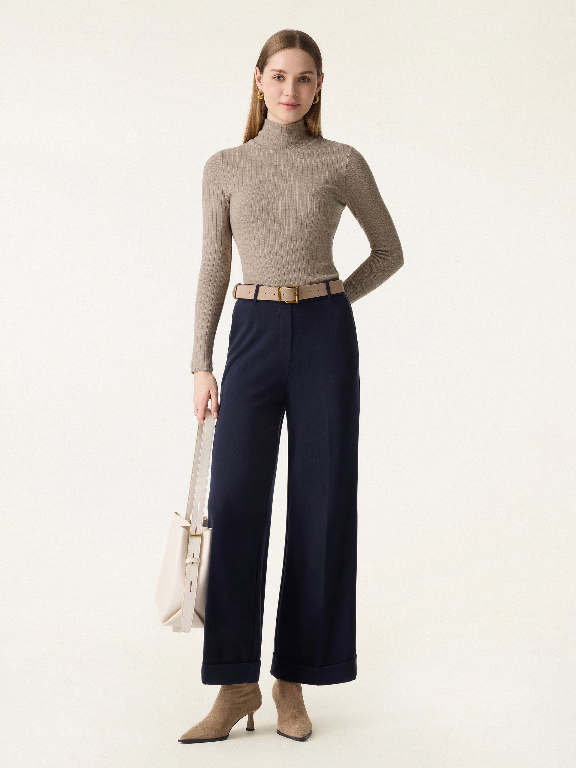 Rollkragenpullover, weit gerippt, langärmelig - Image 2